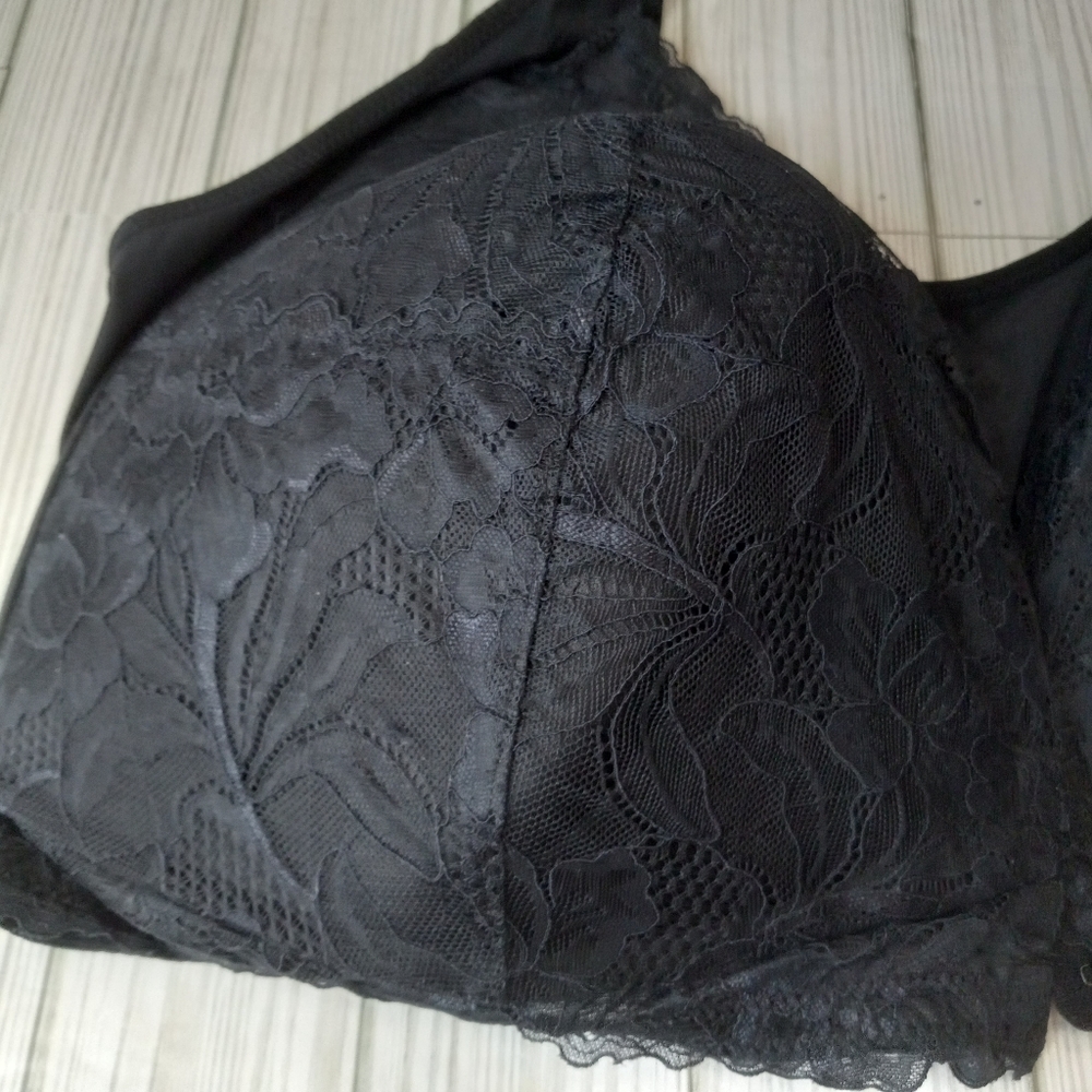 The Lacy Bra Lucy Breeze Black Floral Lace 50DD - Picture 3 of 9